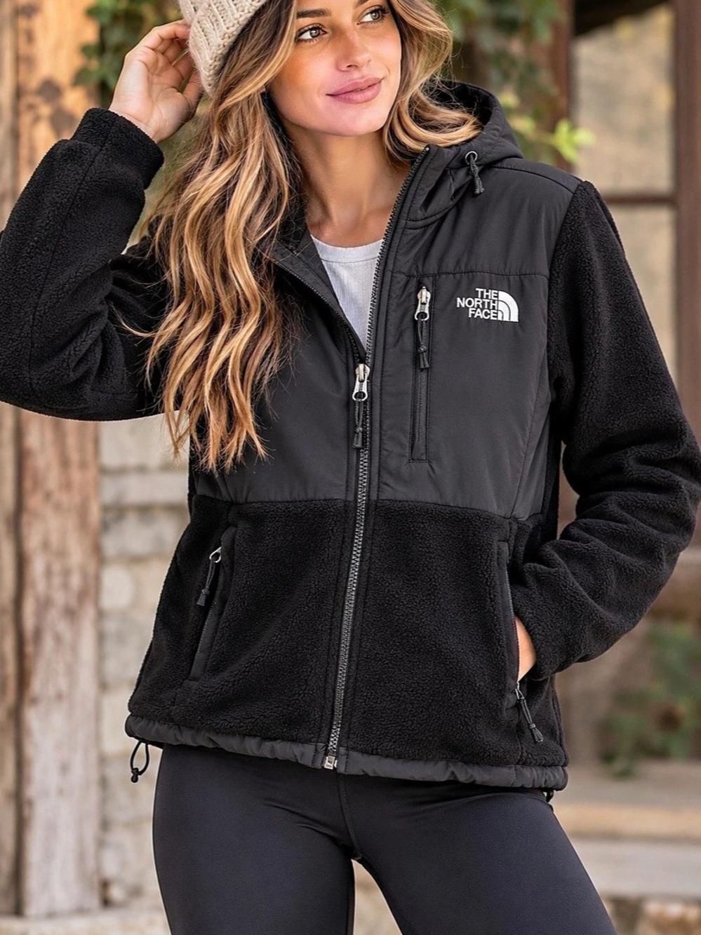 The North Face Women’s Denali Hoodie Black Fleece Full Zip Outdoor Jacket